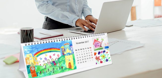 Kalender mit Kinderzeichnungen